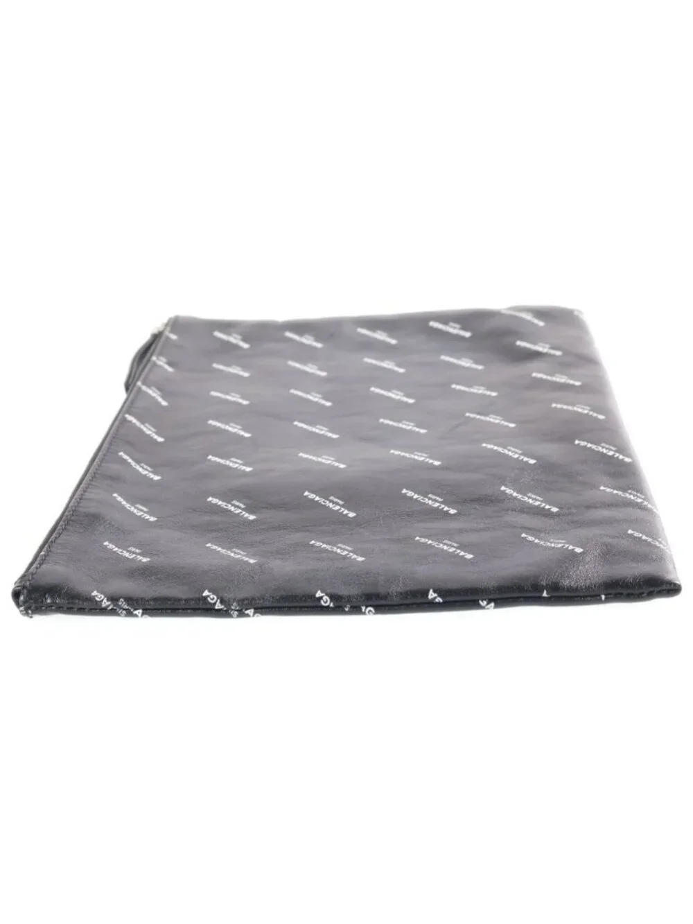 Balenciaga Logo Clutch Handbag Black